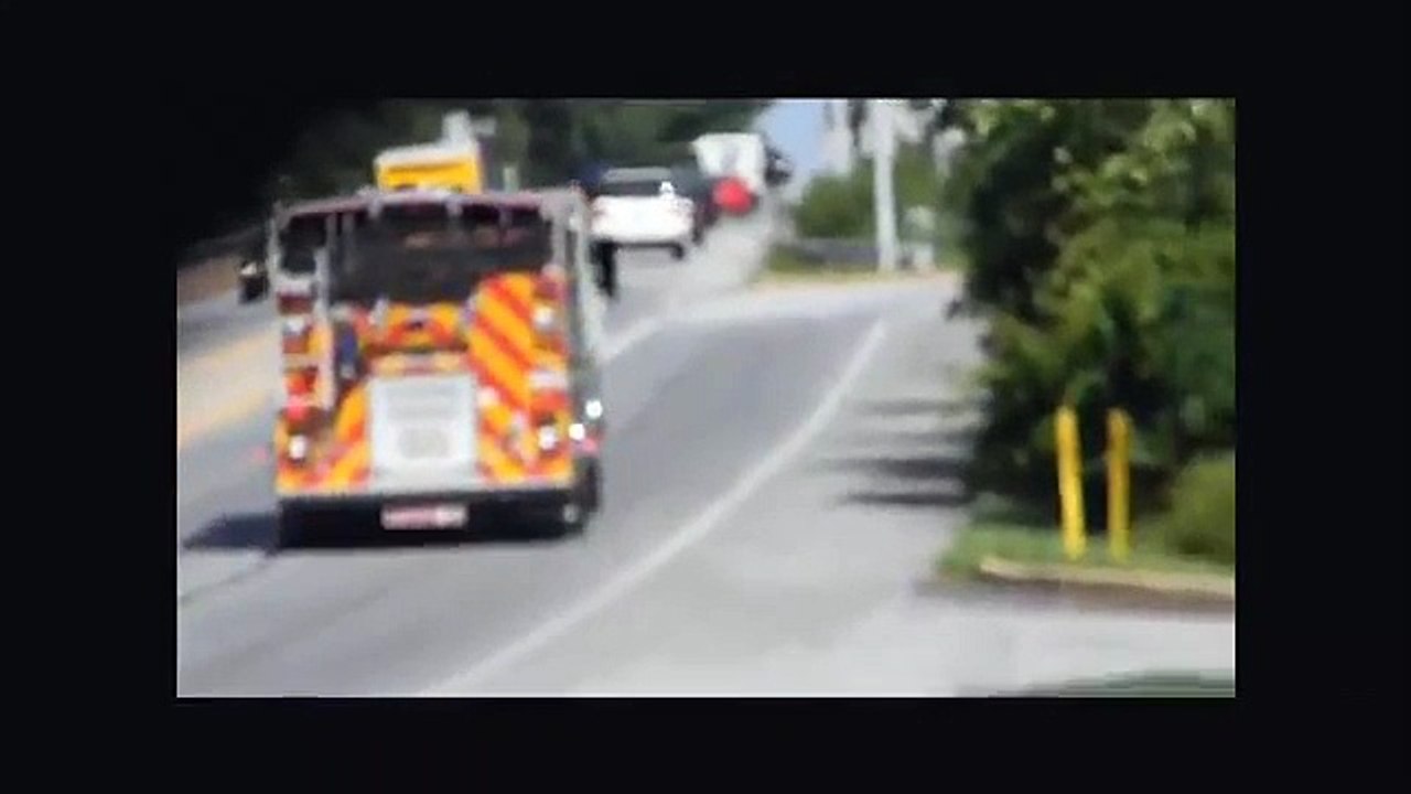 fire trucks responding