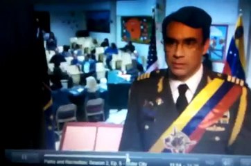 Parks and Recreation go to jail scene