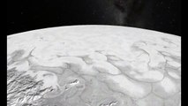Flying Over Pluto’s Icy Plains and Hillary Mountains - HD