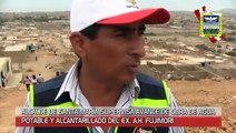 Alcalde de Santa Maria supervisa avance de obras de saneamiento basico en Ex. A.H Fujimori II etapa