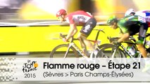 Flamme rouge / Last KM  - Étape 21 (Sèvres - Grand Paris Seine Ouest > Paris Champs-Élysées) - Tour de France 2015