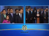 Presidente Santos al término de la reunión con Gobernadores y Alcaldes de ciudades capitales