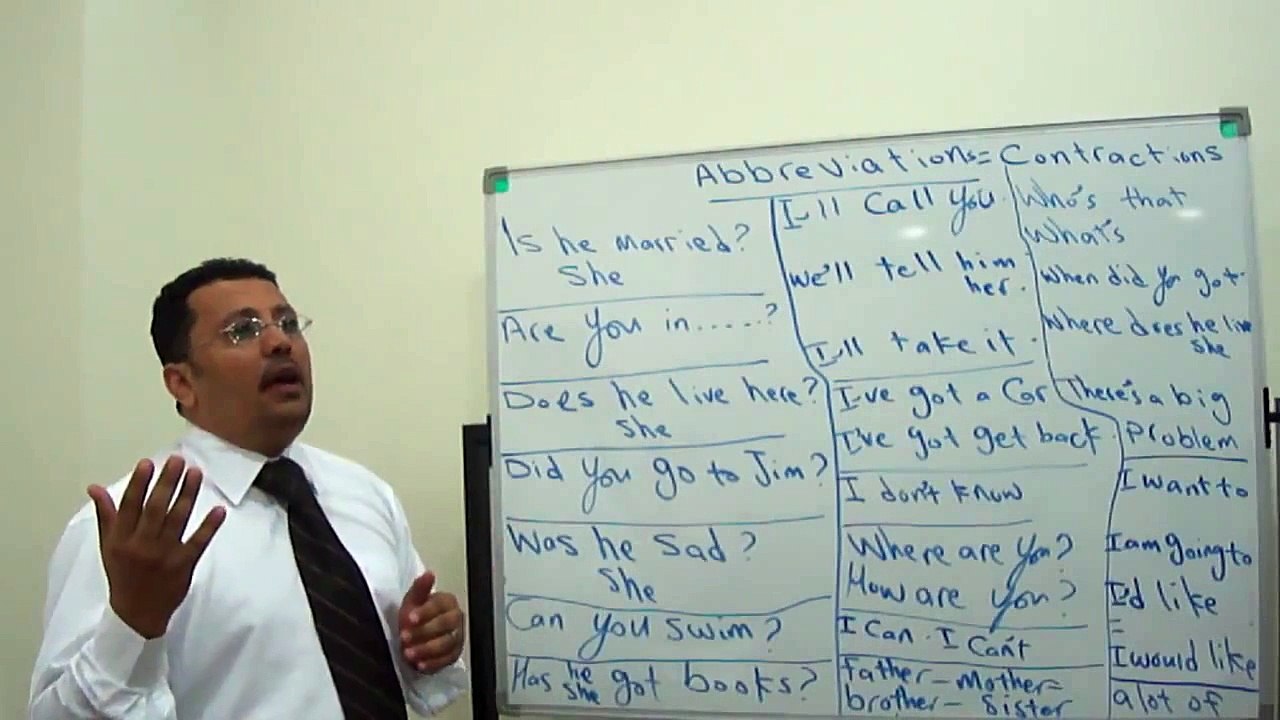 تعلم اللغة الانجليزية مع مراد (اختصارات النطق)