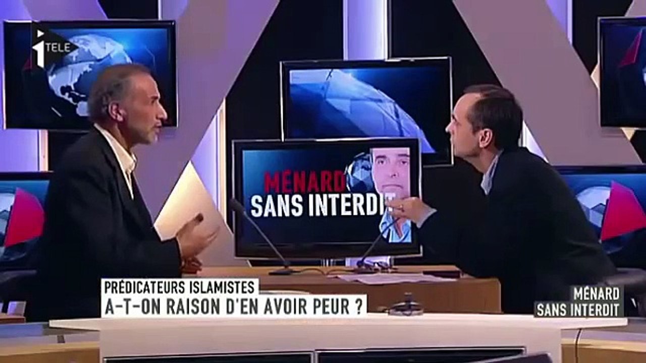 Tariq Ramadan vs Robert Ménard sur l'UOIF et Merah - iTele (06.04.12)