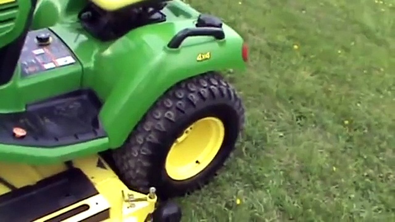 John Deere X585 Garden Tractor Lawn Mower 4x4 Power Steering Water Cooled For Sale Mark Supply Co