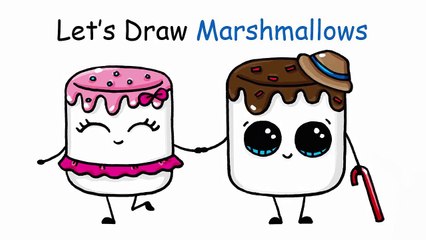 How to Draw Cartoon Marshmallow Cute and Easy - video Dailymotion