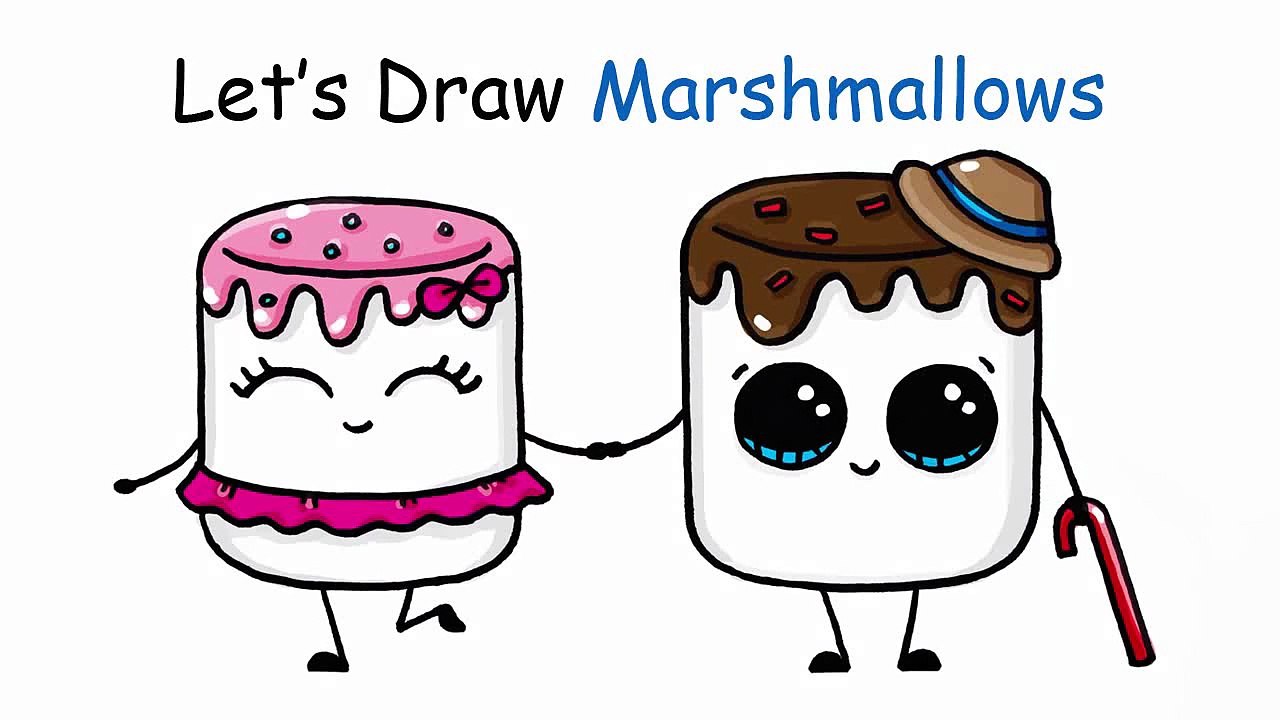 How To Draw Cartoon Marshmallow Cute And Easy Video Dailymotion