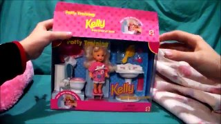 Caydee Reviews Mattel Potty Training Kelly Barbie's Baby Sister Peeing Doll Unboxing Toy Review