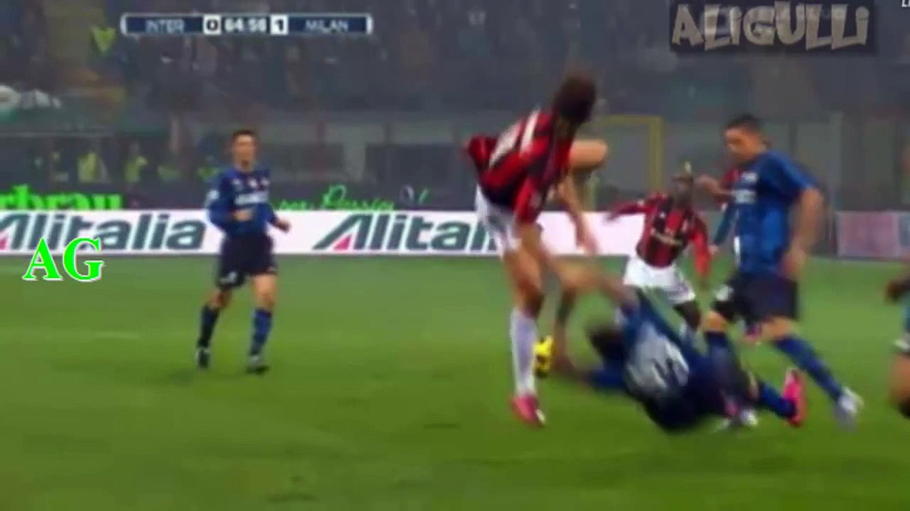Ibrahimovic Kung Fu Kick Materazzi Inter 0-1 Milan