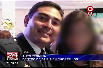 Auto termina dentro de zanja en Chorrillos