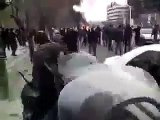 POLICE CAR ON FIRE - Tehran - Iran- Dec 27