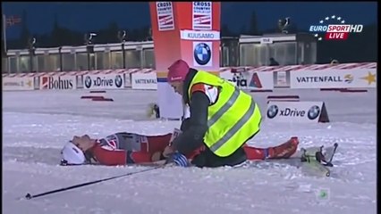 Petter Northug. Crazy finish in Kuusamo 2011