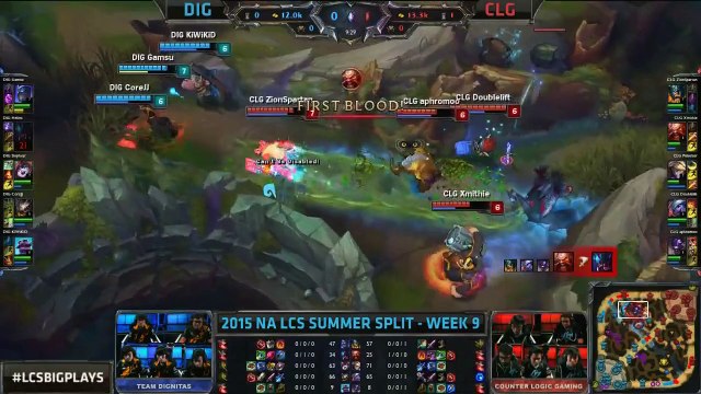 DIG vs CLG NA LCS Championship series Summer Split 2015 W9D1 Team Dignitas vs Counter Logic Gaming g