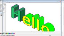 How to create Isometric 3D text using MSpaint - Tutorial