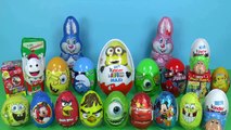 33 Surprise Eggs Kinder Surprise Spongebob Mickey Mouse Disney Pixar Cars Eggs 1