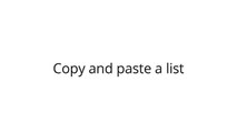 Copy and paste a list — Google Forms