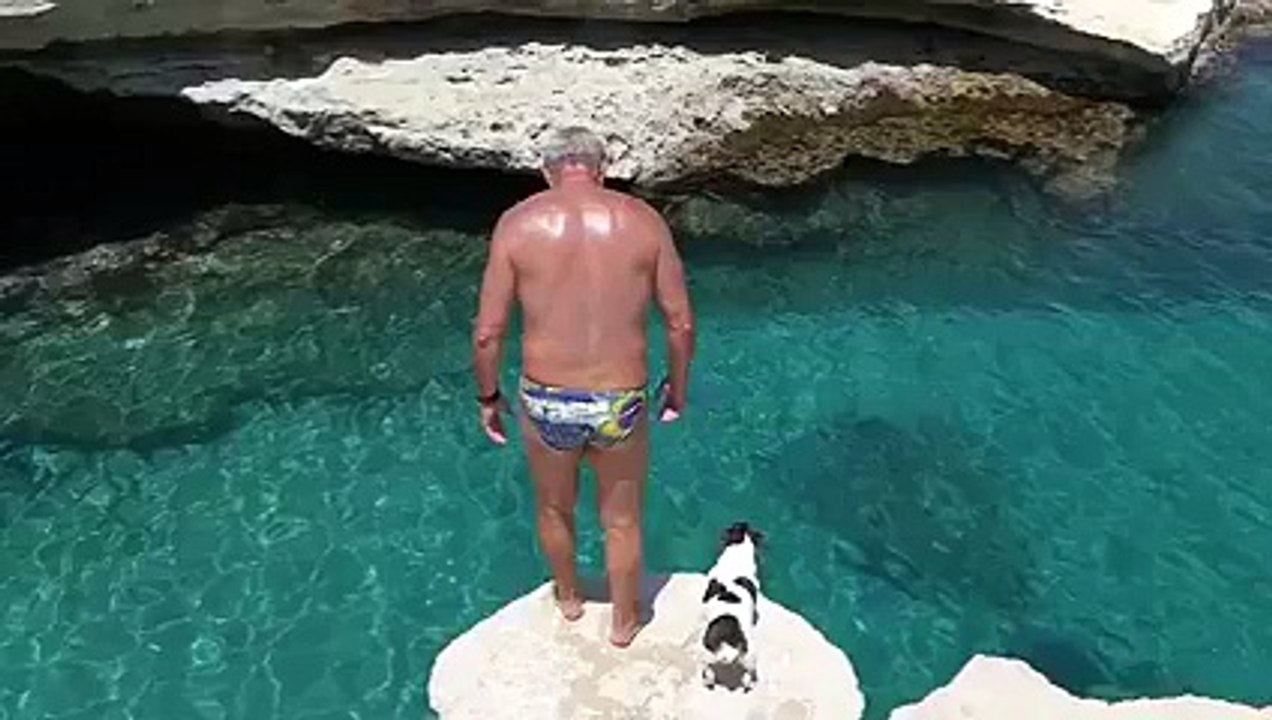 Jumping in water