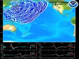 Japan Sendai Earthquake And Tsunami Visualization of Pacific Ocean, 11/03/2011