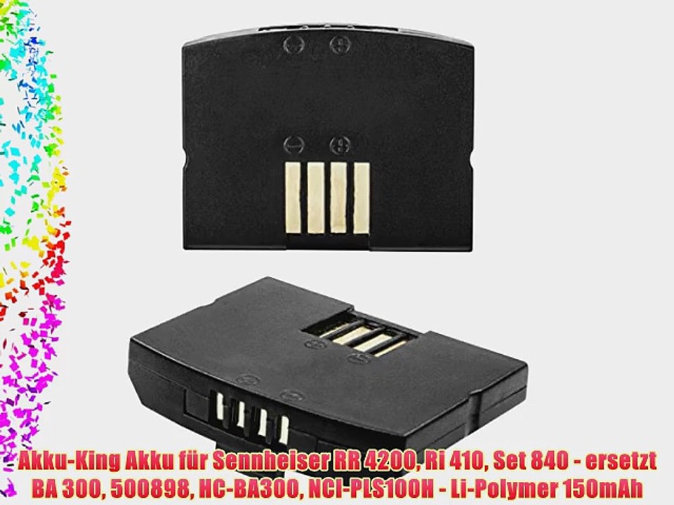 Akku-King Akku f?r Sennheiser RR 4200 Ri 410 Set 840 - ersetzt BA 300 500898 HC-BA300 NCI-PLS100H