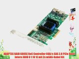 ADAPTEC RAID 6805E RoC Controller 6GB/s SAS 2.0 PCIe 8port intern JBOD 0 1 10 1E mit 2x mSAS-Kabel