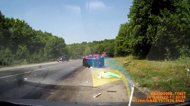 Woman violently ejected from Smart Car during Road Accident