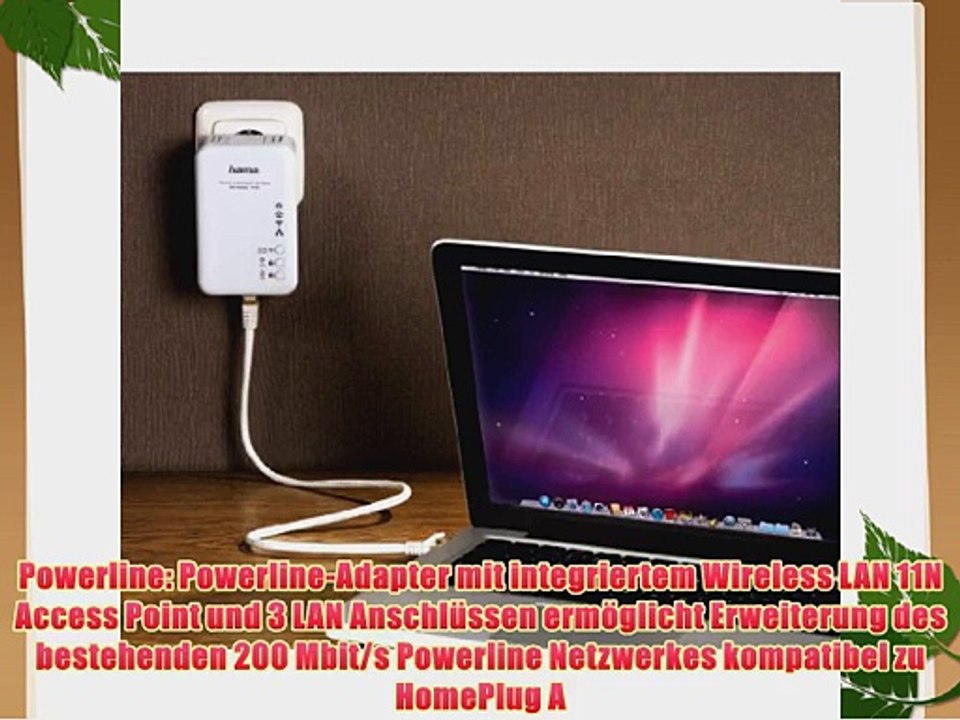 Hama Powerline WLAN-Adapter (200Mbps 11N)