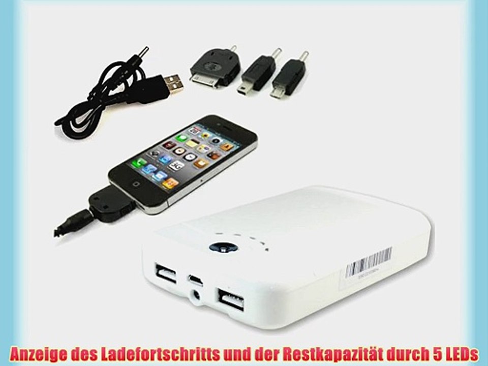 10400mAh Powerbank Reserve Akku Zusatz Akku Ladeger?t Micro-USB Mini-USB iPhone 3 3GS 4 4G