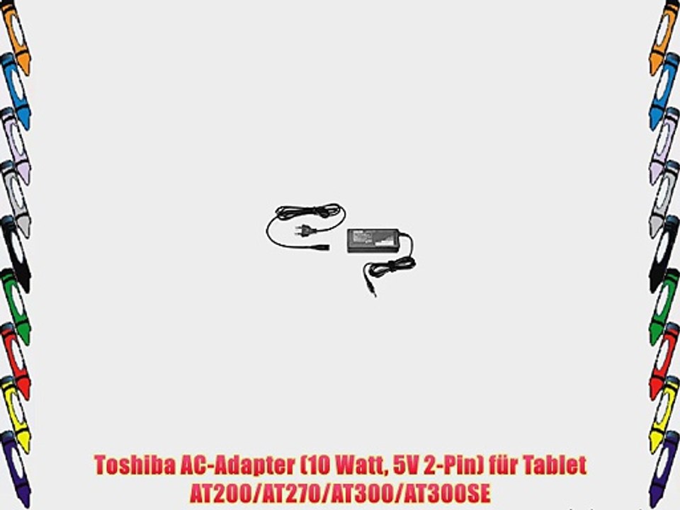 Toshiba AC-Adapter (10 Watt 5V 2-Pin) f?r Tablet AT200/AT270/AT300/AT300SE
