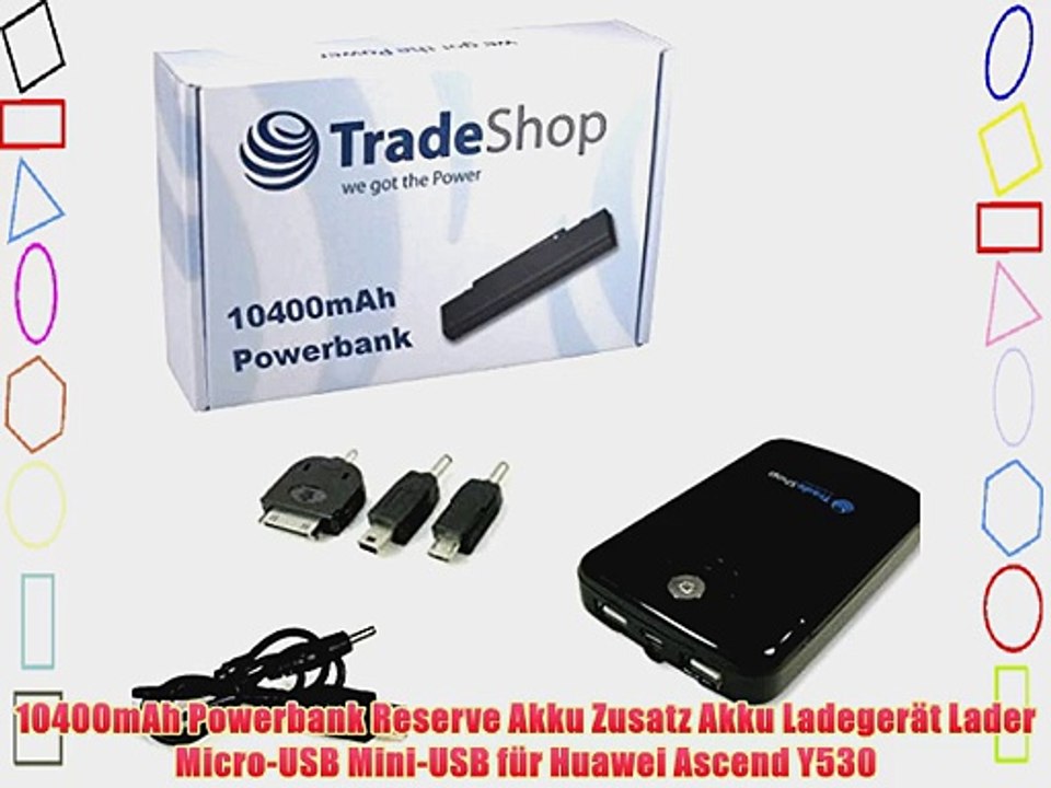 10400mAh Powerbank Reserve Akku Zusatz Akku Ladeger?t Lader Micro-USB Mini-USB f?r Huawei Ascend