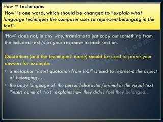 SMART TIPS ON how to succeed in HSC English - PAPER 1 - Sect I - Belonging