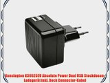 Kensington K39525EU Absolute Power Dual USB Steckdosen-Ladeger?t inkl. Dock Connector-Kabel