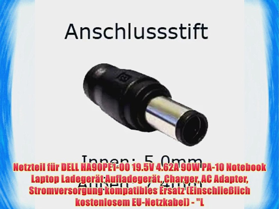 Netzteil f?r DELL HA90PE1-00 19.5V 4.62A 90W PA-10 Notebook Laptop Ladeger?t Aufladeger?t Charger