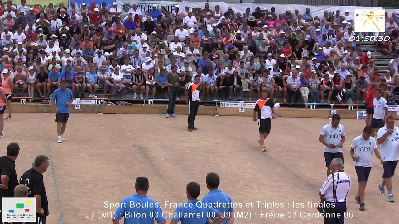 Mène 5, finale France Quadrettes 2015, Sport Boules, Saint-Denis-lès-Bourg 2015