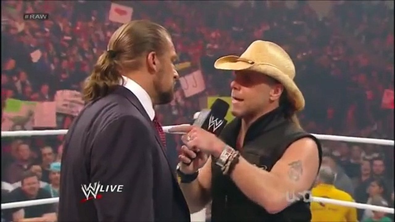 WWE: Shawn Michaels confronted Triple H - RAW 2012/02/13