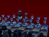 POV-Ray Glass Chess 3D