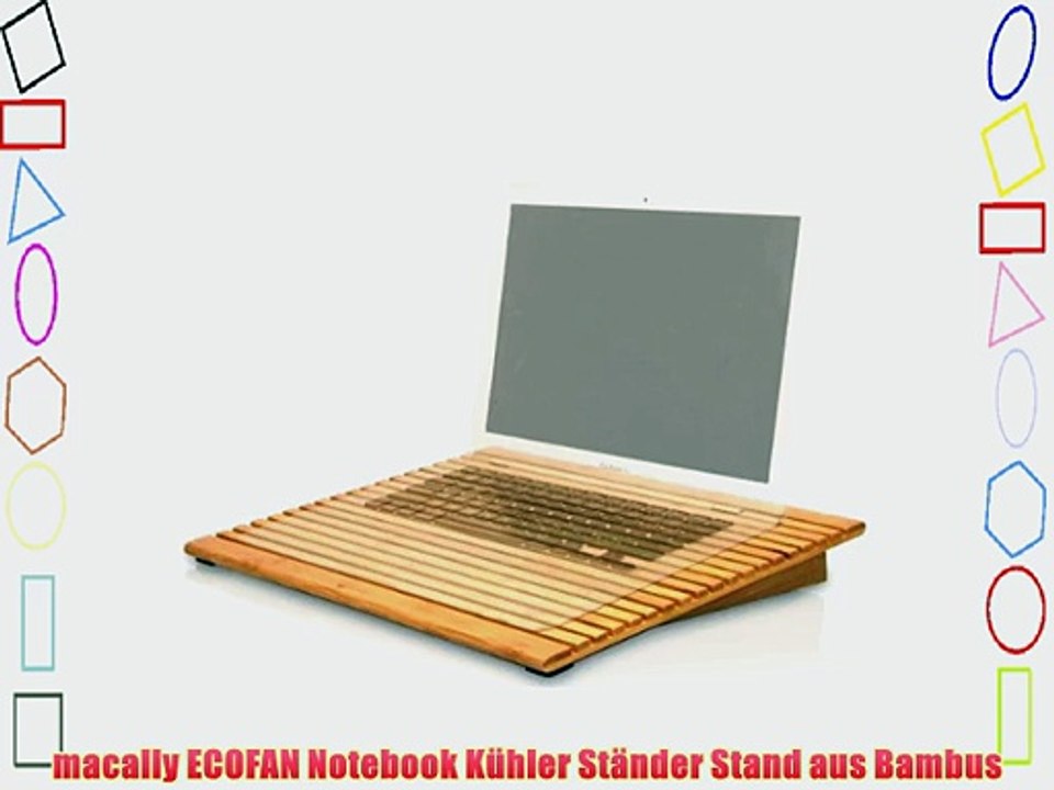 macally ECOFAN Notebook K?hler St?nder Stand aus Bambus