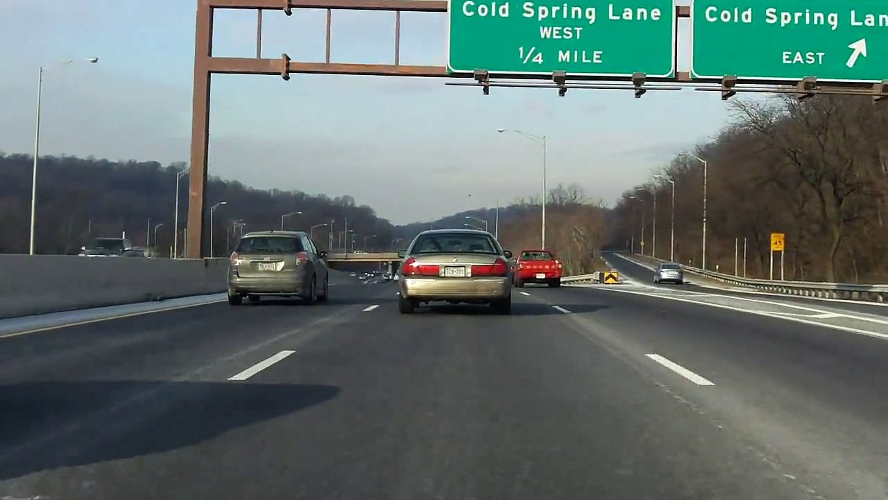 Jones Falls Expressway (Interstate 83 Exits 1 to 12) northbound