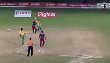 Kamran Akmal Hits 5 Fours on 5 Balls in CPL 27th july 2015