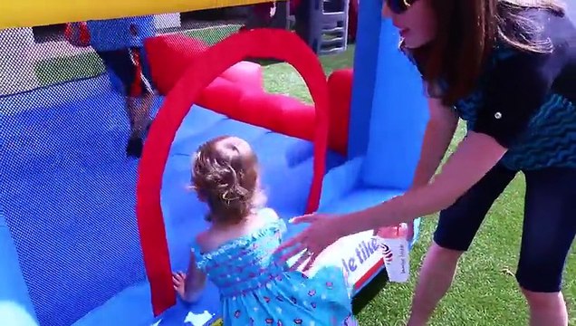 Bounce House & Ball Pit Family Fun with Little Tikes Kids Jr Sports & Slide Bouncer Jump Castle