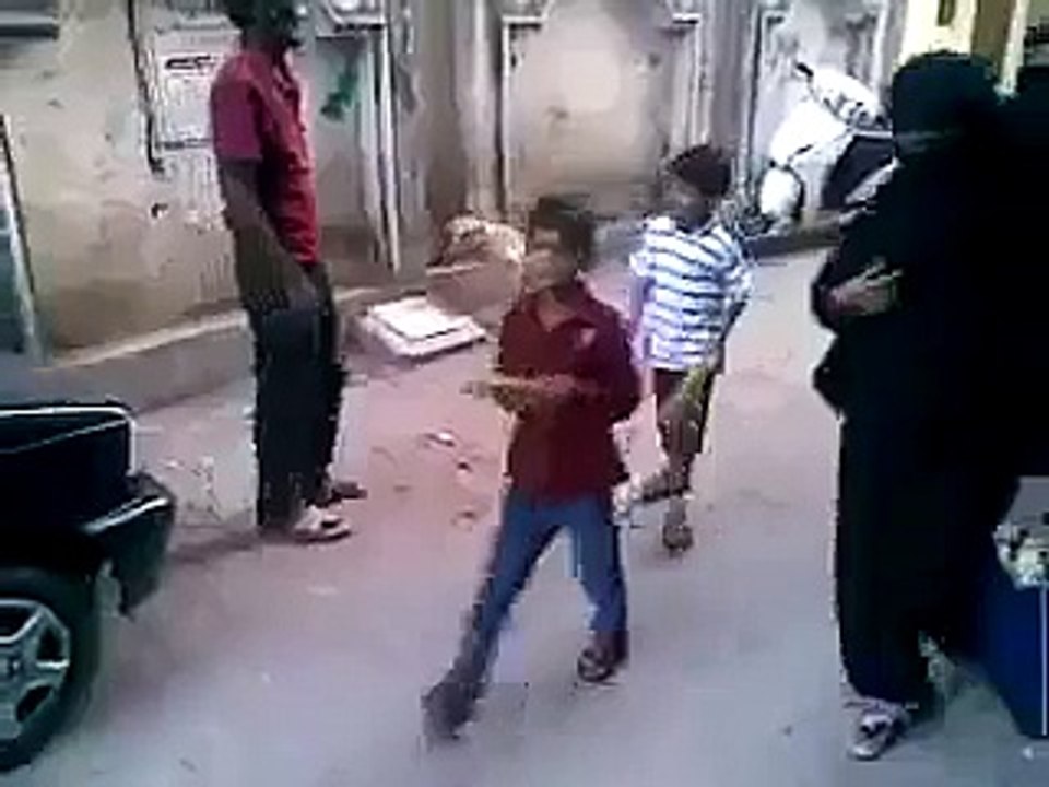 Funny Old Man playing with Dog