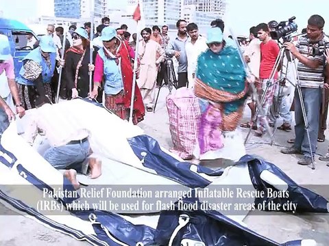 PRF arranged Inflatable Rescue Boats (IRBs) which will be used for flash flood disaster areas of the city