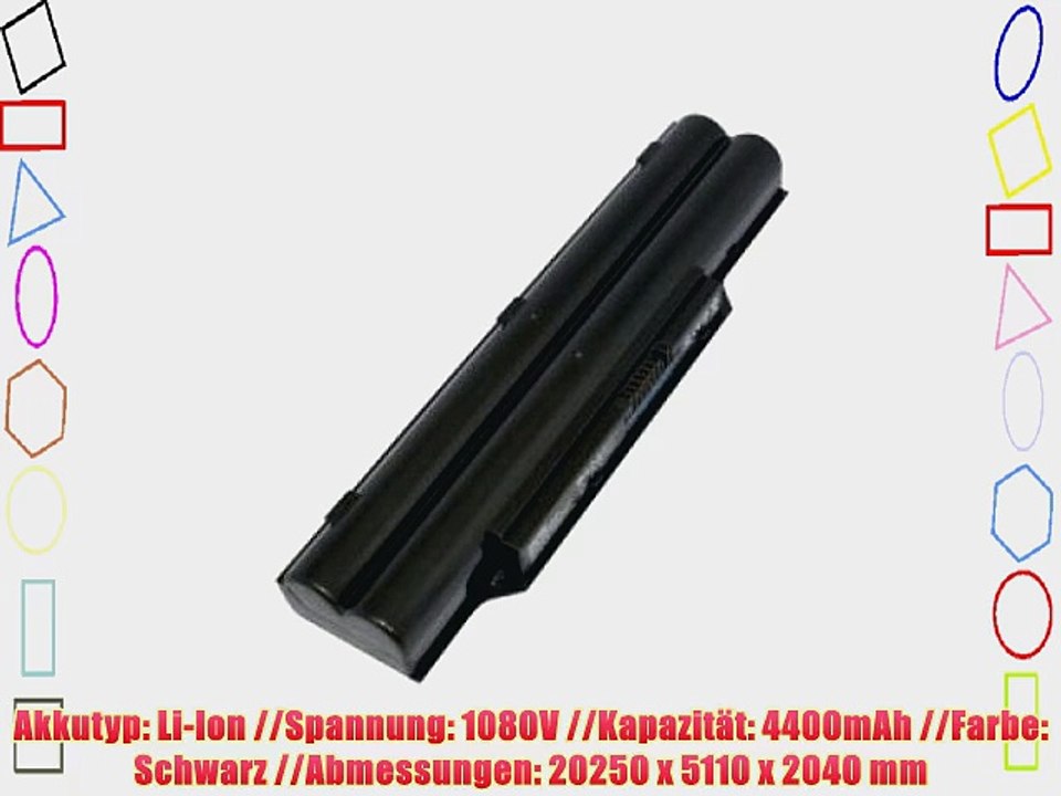 1080V 4400mAh Akku Li-Ion kompatibel zu Fujitsu CP477891-01 CP478214-02 FMVNBP186 FMVNBP189