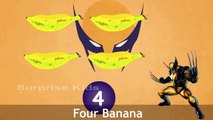 One Banana Two Bananas Rhymes | Nursery Rhymes For Children | Wolverine In Bananas Cartoon