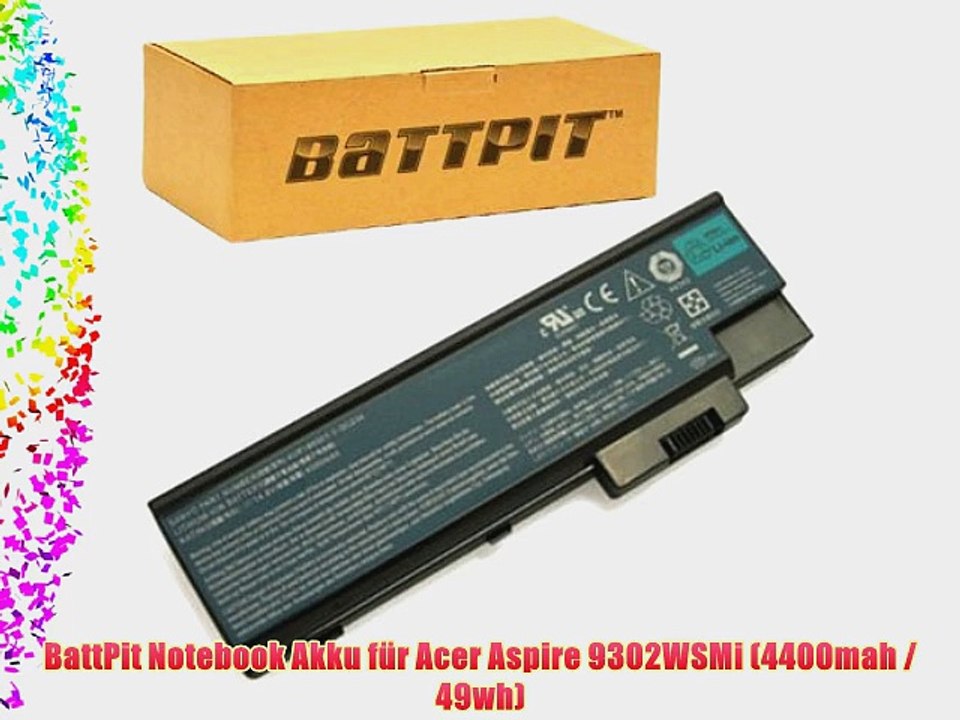 BattPit Notebook Akku f?r Acer Aspire 9302WSMi (4400mah / 49wh)