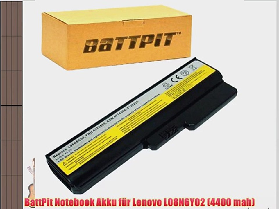 BattPit Notebook Akku f?r Lenovo L08N6Y02 (4400 mah)