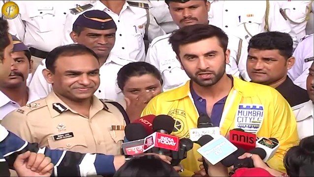 FELICITATION OF MUMBAI TRAFFIC POLICE ACKNOWLEDGING THEIR SERVICE WITH RANBIR KAPOOR (BYTE)