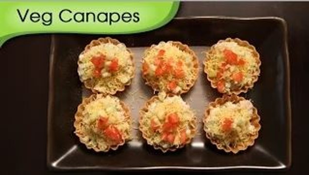 Veg Canapes | Vegetarian Quick Bite Snack Recipe | Ruchi's Kitchen