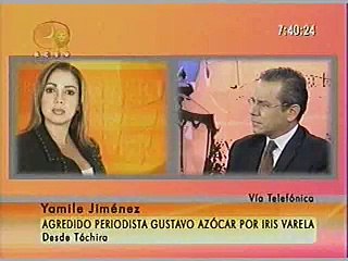 Iris Varela entra a golpes a Gustavo Azocar