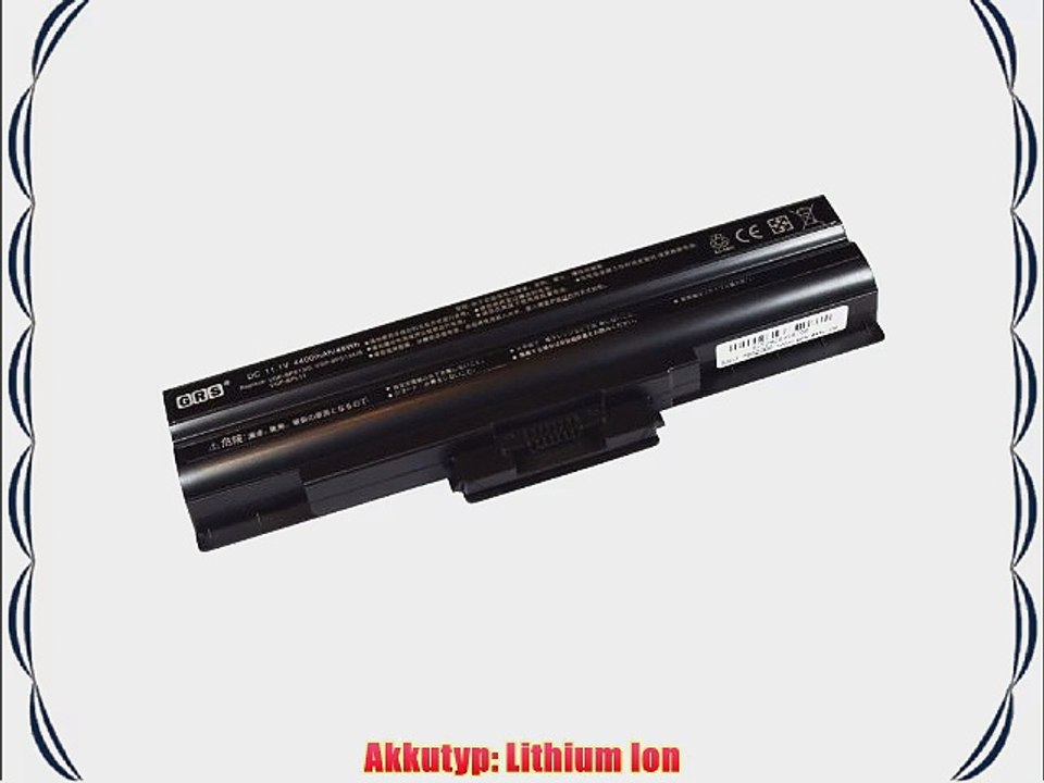 GRS Notebook Akku SONY VAIO VGN-CS11S 4400mAh/49Wh11.1V Li-Ion Accu Laptop Batterie