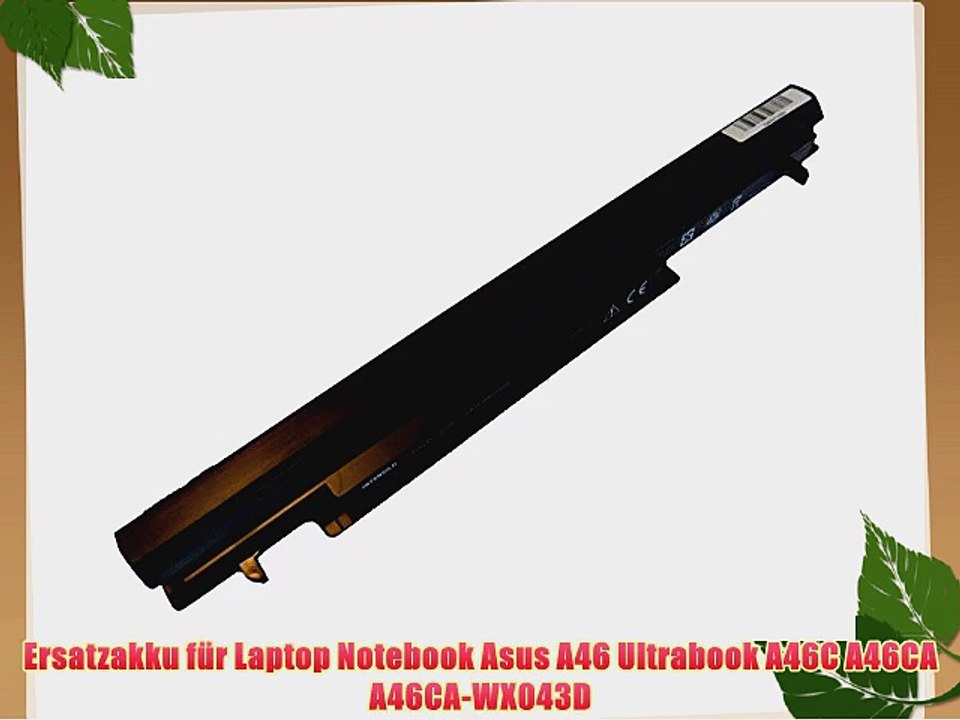 INTENSILO Li-Ion Akku 3000mAh (14.4V) f?r Notebook Laptop Asus A46 Ultrabook A46C A46CA A46CA-WX043D